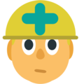 construction worker on platform EmojiOne