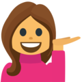 person tipping hand on platform EmojiOne