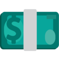 dollar banknote on platform EmojiOne