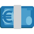 euro banknote on platform EmojiOne