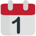 tear-off calendar on platform EmojiOne