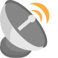satellite antenna on platform EmojiOne