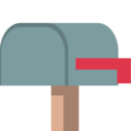 closed mailbox with lowered flag on platform EmojiOne