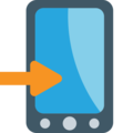 mobile phone with arrow on platform EmojiOne