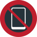 no mobile phones on platform EmojiOne