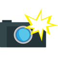 camera with flash on platform EmojiOne