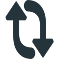 clockwise vertical arrows on platform EmojiOne