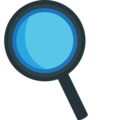 magnifying glass tilted left on platform EmojiOne