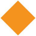 large orange diamond on platform EmojiOne