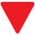 red triangle pointed down on platform EmojiOne