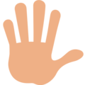 hand with fingers splayed on platform EmojiOne