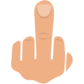 middle finger on platform EmojiOne