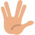 vulcan salute on platform EmojiOne