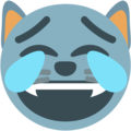 cat with tears of joy on platform EmojiOne
