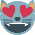 smiling cat with heart-eyes on platform EmojiOne