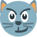 cat with wry smile on platform EmojiOne
