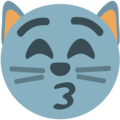 kissing cat on platform EmojiOne