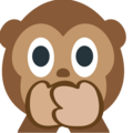speak-no-evil monkey on platform EmojiOne