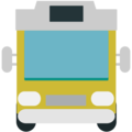 oncoming bus on platform EmojiOne