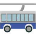 trolleybus on platform EmojiOne