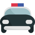 oncoming police car on platform EmojiOne
