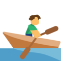 person rowing boat on platform EmojiOne