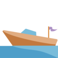 speedboat on platform EmojiOne