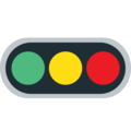 horizontal traffic light on platform EmojiOne