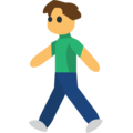 person walking on platform EmojiOne