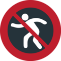 no pedestrians on platform EmojiOne