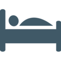 person in bed on platform EmojiOne