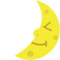 first quarter moon with face on platform EmojiOne