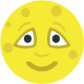 full moon with face on platform EmojiOne