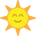 sun with face on platform EmojiOne