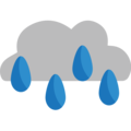 rain cloud on platform EmojiOne