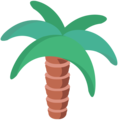 palm tree on platform EmojiOne