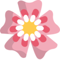 cherry blossom on platform EmojiOne