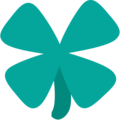 four leaf clover on platform EmojiOne