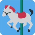 carousel horse on platform EmojiOne