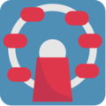 ferris wheel on platform EmojiOne