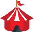 circus tent on platform EmojiOne