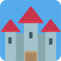 european castle on platform EmojiOne