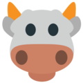 cow face on platform EmojiOne