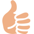 thumbs up on platform EmojiOne
