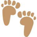 footprints on platform EmojiOne