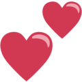 two hearts on platform EmojiOne