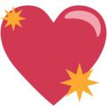 sparkling heart on platform EmojiOne