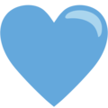 blue heart on platform EmojiOne