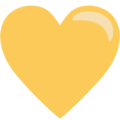 yellow heart on platform EmojiOne
