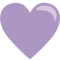 purple heart on platform EmojiOne